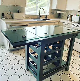 Kitchen Island Glass Top