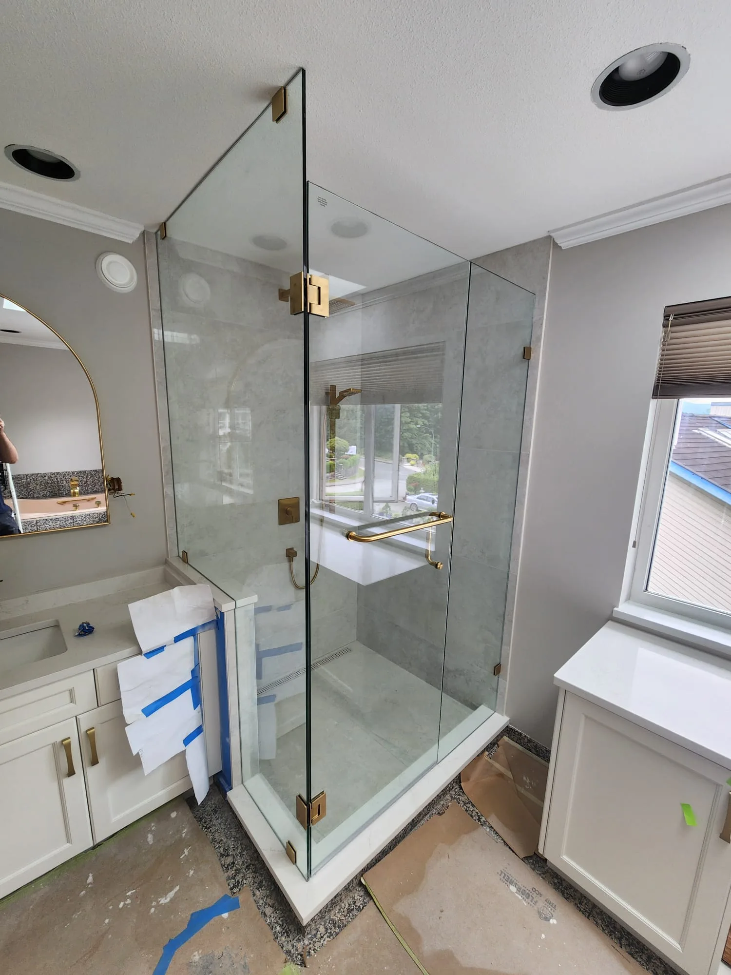 Shower Glass & Bathroom Mirror Install, Burnaby